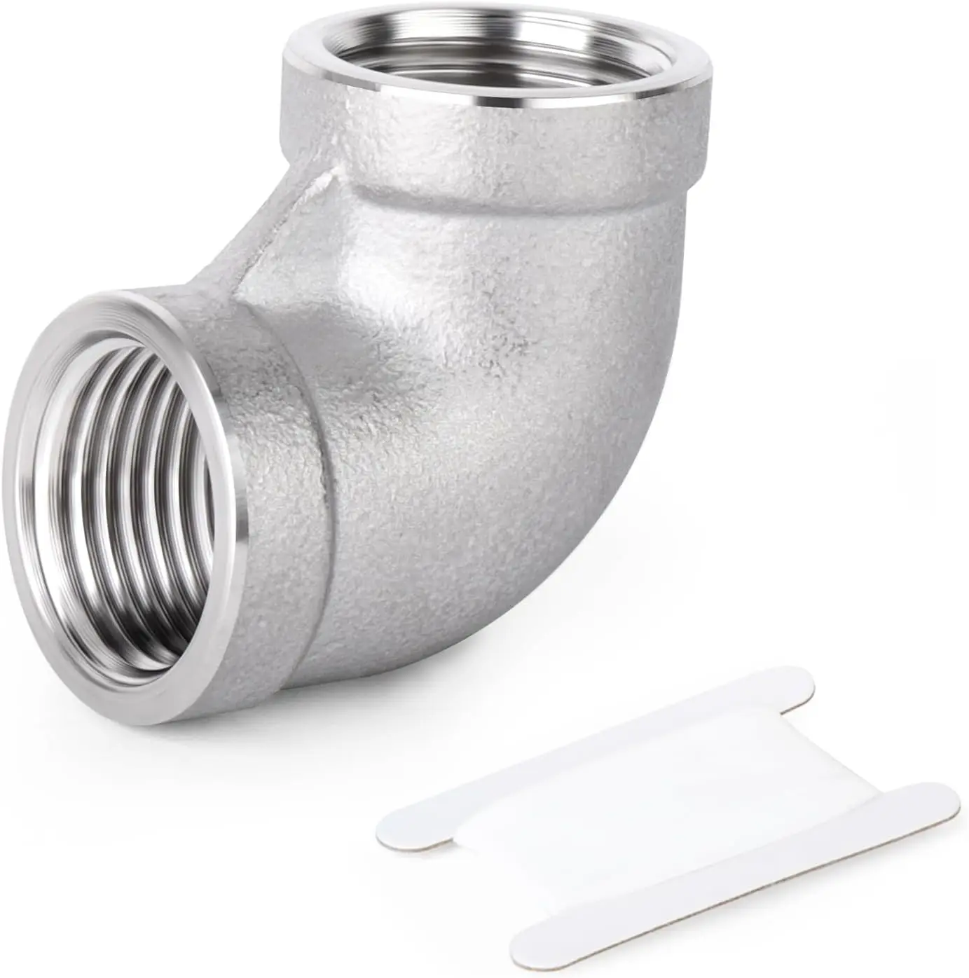 4" NPT Female 90 Degree Elbow, 304 Stainless Steel Pipe Fitting, 2 Pack
4" NPT Female 90 Degree Elbow, 304 Stainless Steel Pipe Fitting, 2 Pack