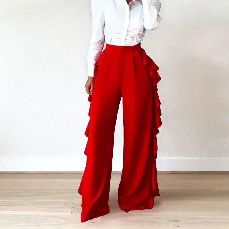 GUWU Ruffles Splicing Side Loose Wide Leg High Waist Pants New Street Elegant Women Party Trousers
GUWU Ruffles Splicing Side Loose Wide Leg High Waist Pants New Street Elegant Women Party Trousers