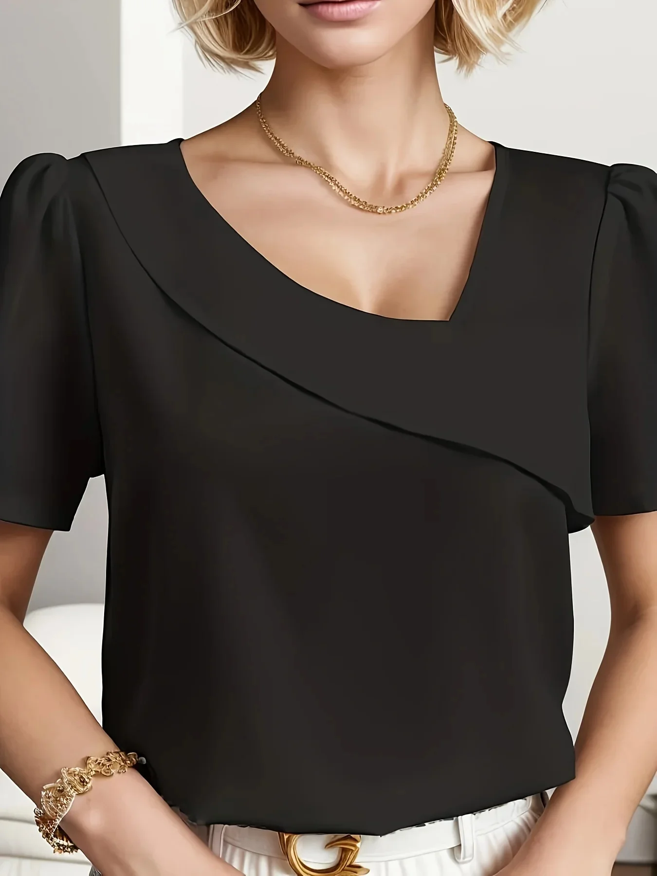 Plus Size Women Temperament Square Neck Blouse Short Sleeve Loose Solid Elegant Casual Office Weekday Daily Street Shirt Tops
Plus Size Women Temperament Square Neck Blouse Short Sleeve Loose Solid Elegant Casual Office Weekday Daily Street Shirt Tops