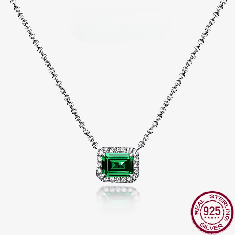 New S925 silver 1.5 carat rectangular Zambian color cultivated emerald necklace three piece set of jewelry engagement jewelry
New S925 silver 1.5 carat rectangular Zambian color cultivated emerald necklace three piece set of jewelry engagement jewelry