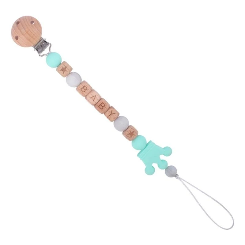 090B Wooden Beads Pacifier Holder with Clip Wooden Teething Modern Unisex Baby
090B Wooden Beads Pacifier Holder with Clip Wooden Teething Modern Unisex Baby