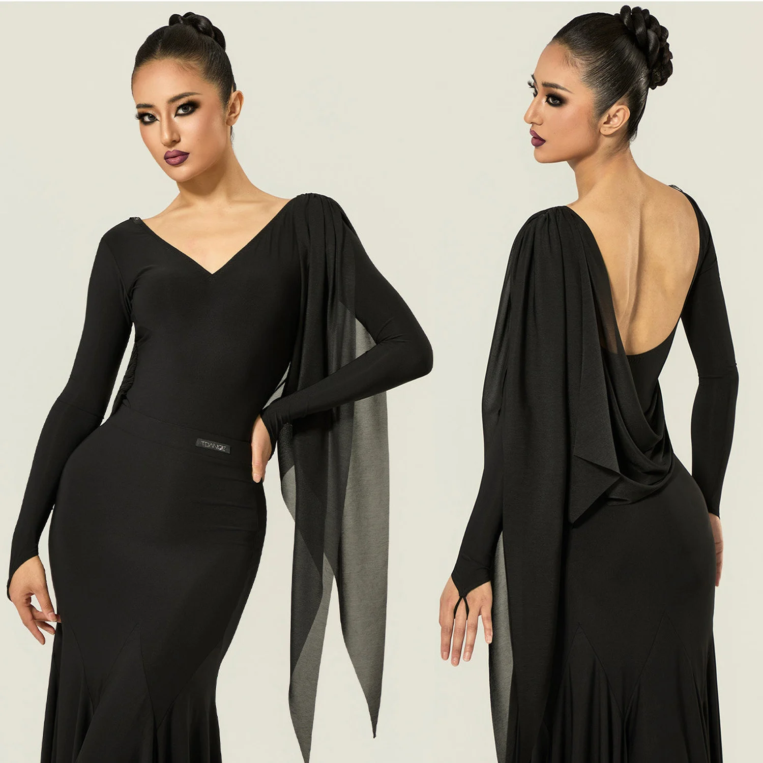Ballroom Dance Clothing Waltz Dance Practice Wear Women V Neck Long Sleeves Tops Long Skirt Tango Dance Dresses Show Costumes
Ballroom Dance Clothing Waltz Dance Practice Wear Women V Neck Long Sleeves Tops Long Skirt Tango Dance Dresses Show Costumes