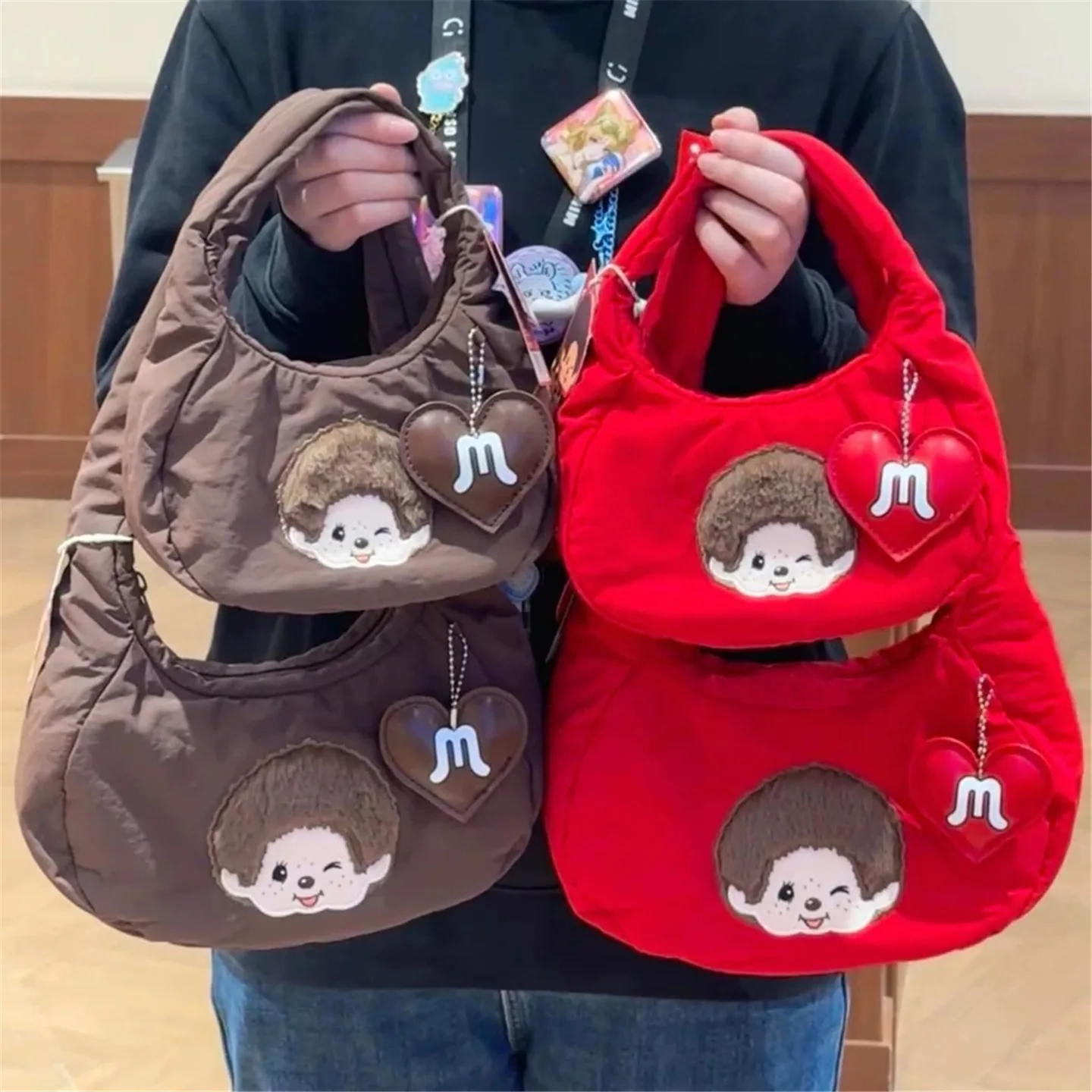 Cute Monchi Embroidered Casual Underarm Bag - Fashionable, Large Capacity, Cute, Heartwarming, Sweet Shoulder Bag
Cute Monchi Embroidered Casual Underarm Bag - Fashionable, Large Capacity, Cute, Heartwarming, Sweet Shoulder Bag