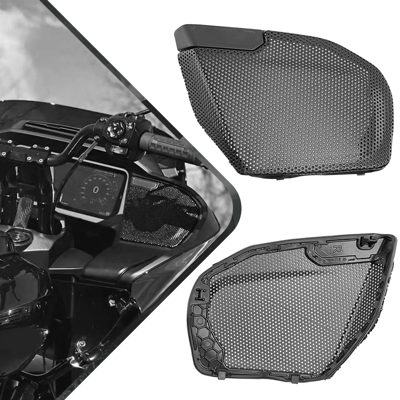 Аксессуары для мотоциклов, передний обтекатель, решетка динамика, сетчатые чехлы для Harley Touring CVO Road Glide Street Glide 2023-2025
Аксессуары для мотоциклов, передний обтекатель, решетка динамика, сетчатые чехлы для Harley Touring CVO Road Glide Street Glide 2023-2025