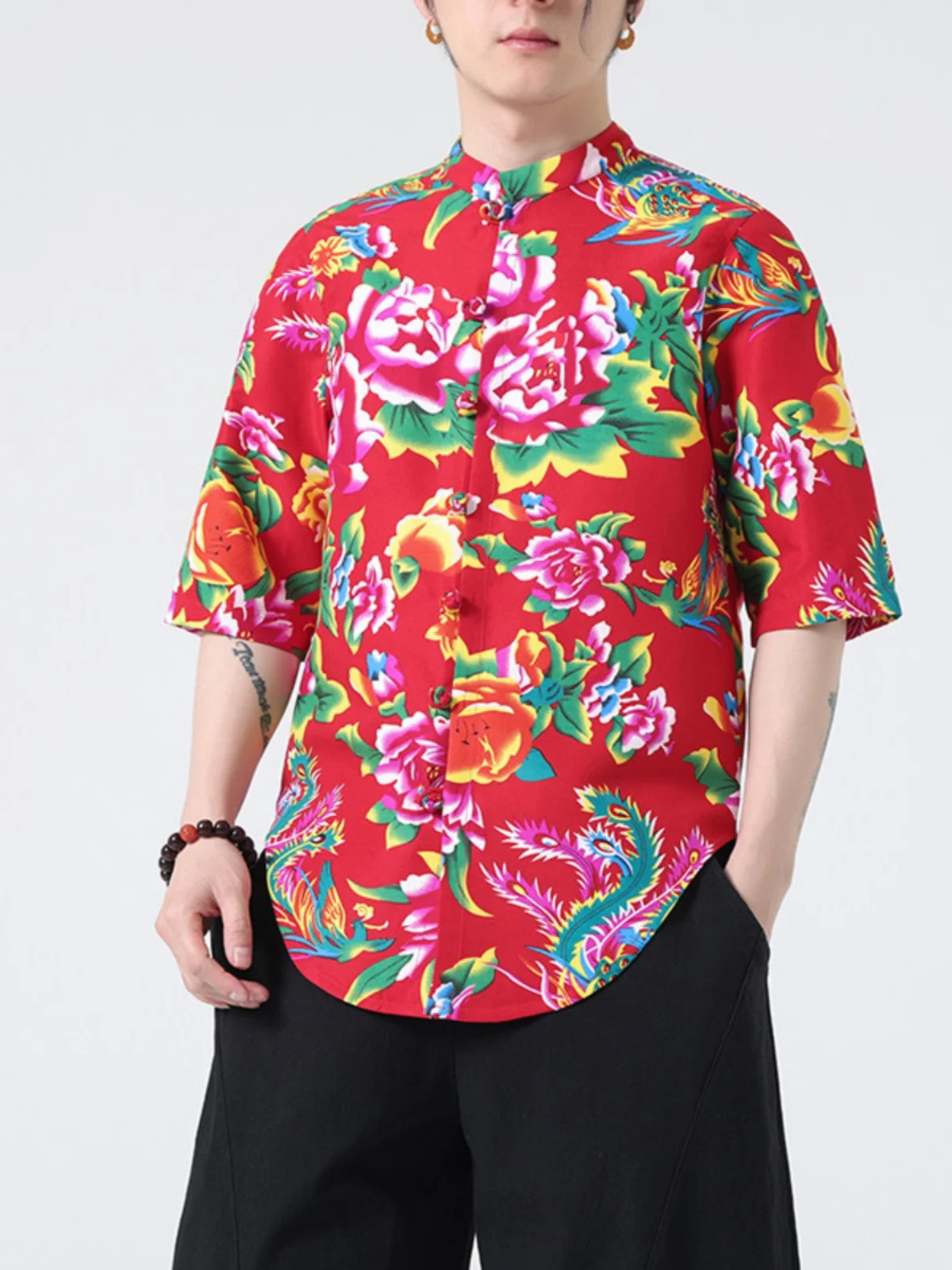 Northeast Large Flower Men's Short Sleeve Shirt Summer Wind Retro Button up Thin New Chinese Style Loose Fit Printed Casual S...
Northeast Large Flower Men's Short Sleeve Shirt Summer Wind Retro Button up Thin New Chinese Style Loose Fit Printed Casual S...