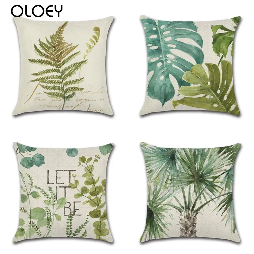 Tropical Leaves Cushion Cover Palm Leaf Pillow Case Cotton Linen Car Decorative Pillowcase Home Sofa Square Pillow Cover
Tropical Leaves Cushion Cover Palm Leaf Pillow Case Cotton Linen Car Decorative Pillowcase Home Sofa Square Pillow Cover
