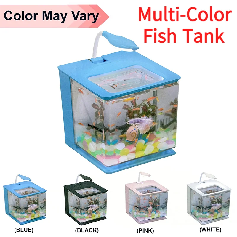 Creative Small Glass Aquarium LED Lights Decorations Transparent Home Room Desktop Ecological Mini Fish Tank with Rear Filter
Creative Small Glass Aquarium LED Lights Decorations Transparent Home Room Desktop Ecological Mini Fish Tank with Rear Filter