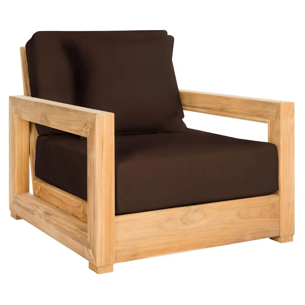 Couture Outdoor Collection Montford Natural Teak Dark Brown Cushion Solid Wood Arm Chair
Couture Outdoor Collection Montford Natural Teak Dark Brown Cushion Solid Wood Arm Chair