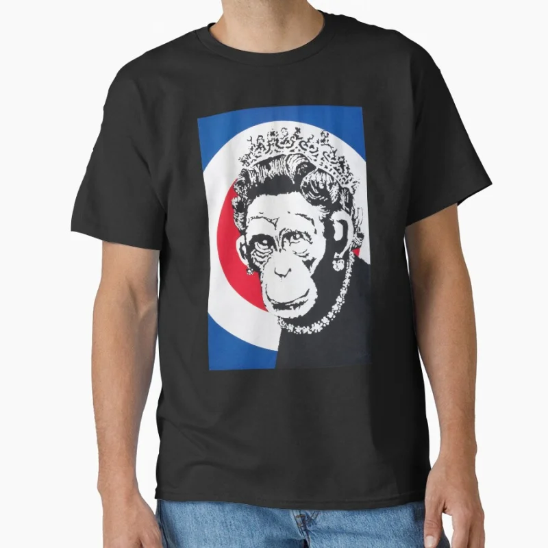 BANKSY Monkey Queen Funky chimp Street art Gift T shirt for man Large size Tops chimpanzee Graphic Printed Clothes
BANKSY Monkey Queen Funky chimp Street art Gift T shirt for man Large size Tops chimpanzee Graphic Printed Clothes