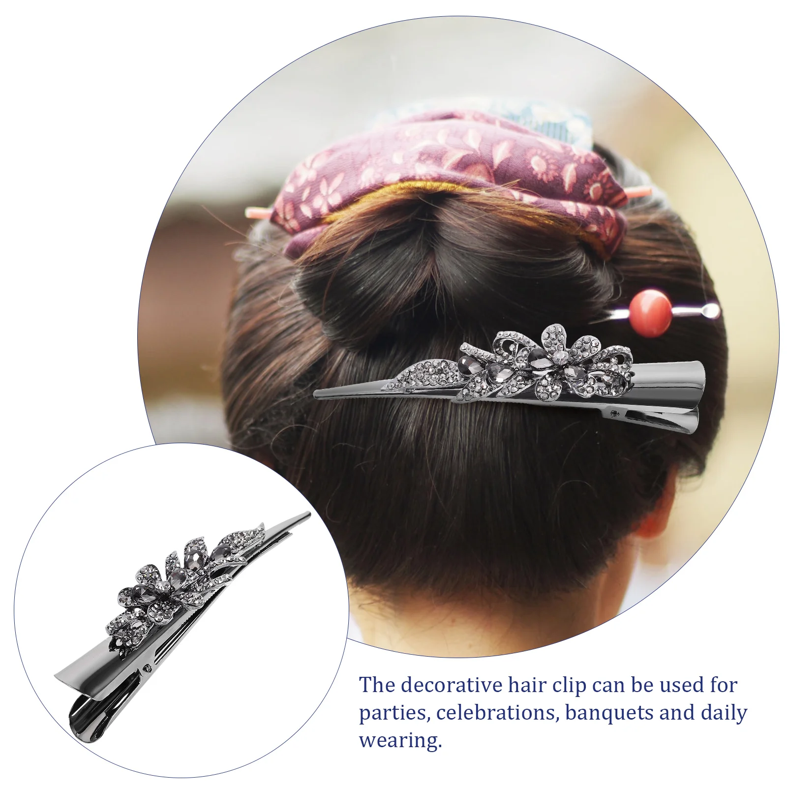 Retro Rhinestone Metal Hair Clip for Women Girls Large Vintage Duckbilled Barrette Decorative Hair Accessories Crystal Design
Retro Rhinestone Metal Hair Clip for Women Girls Large Vintage Duckbilled Barrette Decorative Hair Accessories Crystal Design
