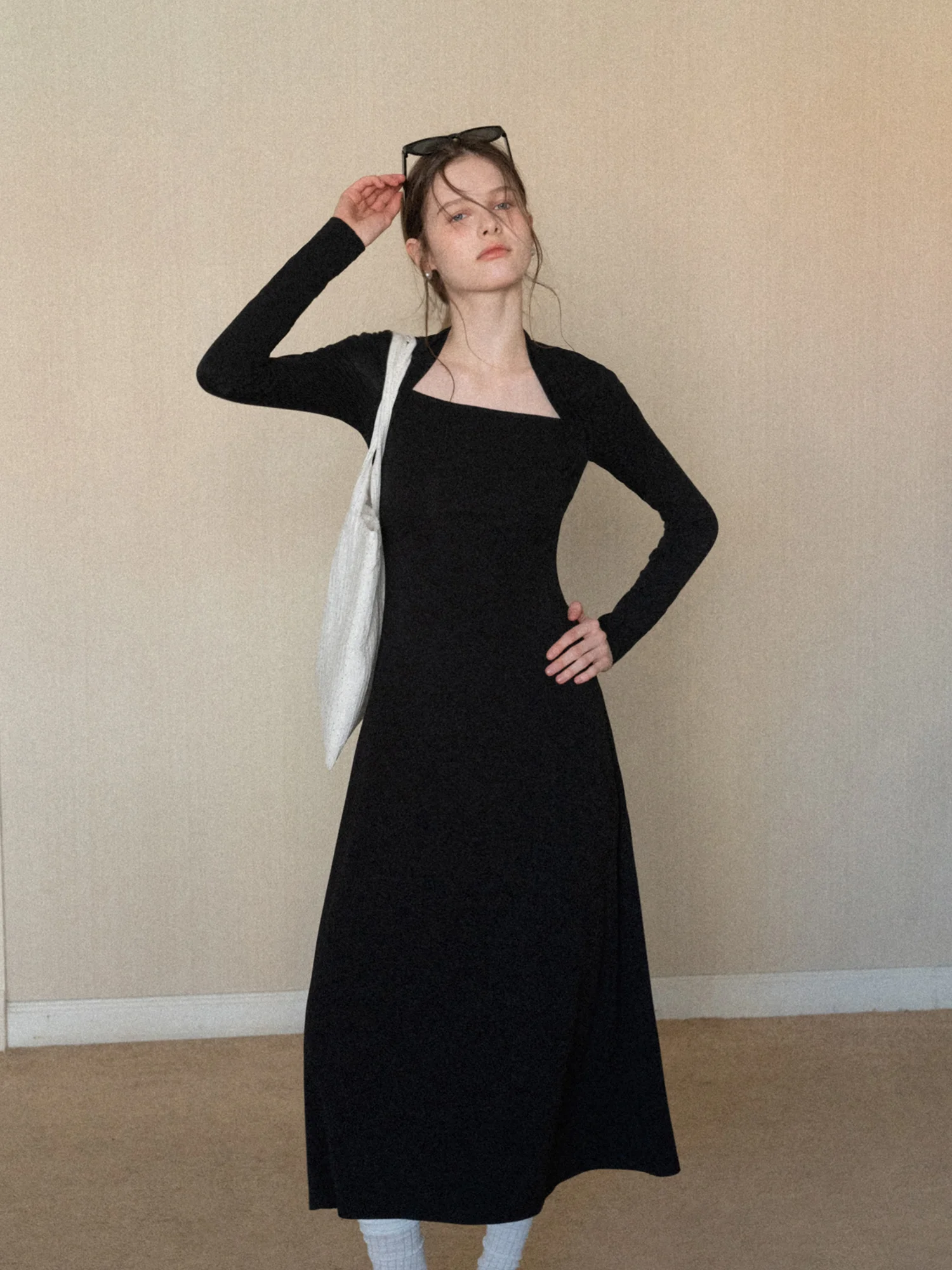 Eggka Slimming Long Sleeve Black Dress A-Line Midi Dress French Style High Waist Cotton Blend Comfortable Breathable Spring A...
Eggka Slimming Long Sleeve Black Dress A-Line Midi Dress French Style High Waist Cotton Blend Comfortable Breathable Spring A...