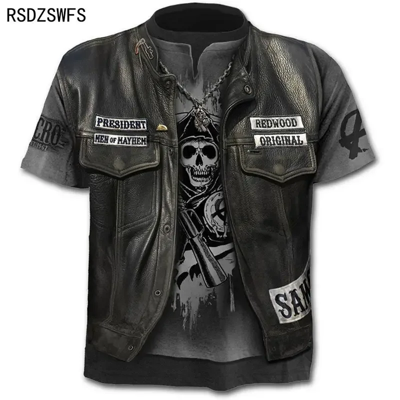 Summer Fashion Brand Motorcycle Punk T-shirt Knight 3d Men Casual Vintage Hip Hop Short Sleeve Harajuku Tee Top Homme Clothes
Summer Fashion Brand Motorcycle Punk T-shirt Knight 3d Men Casual Vintage Hip Hop Short Sleeve Harajuku Tee Top Homme Clothes