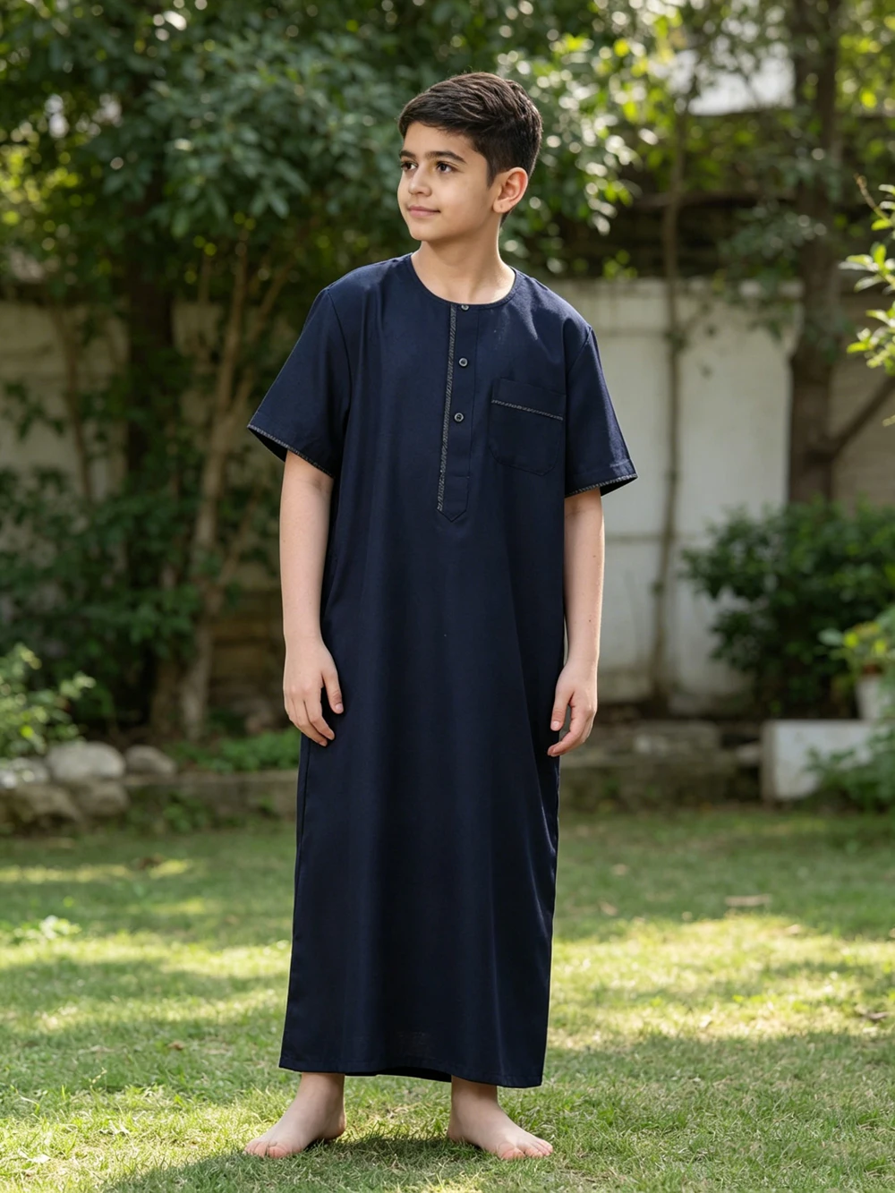 Middle Eastern Kids Boys Short Sleeve Daffah Dishdasha Jubba Thobe Muslim Robe Casual Homewear Traditional Islamic Prayer Daily
Middle Eastern Kids Boys Short Sleeve Daffah Dishdasha Jubba Thobe Muslim Robe Casual Homewear Traditional Islamic Prayer Daily