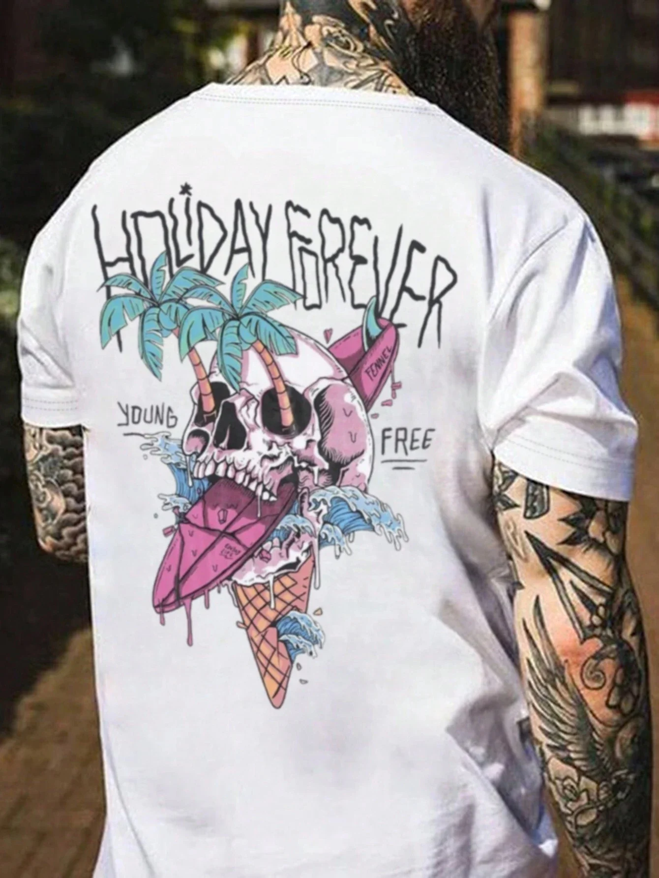 Ice cream skull print t-shirt men's 100% cotton t-shirt fashion large size top casual short sleeve street trend new t-shirt
Ice cream skull print t-shirt men's 100% cotton t-shirt fashion large size top casual short sleeve street trend new t-shirt