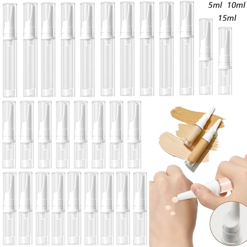 100Pcs Mini 5-15ml Empty Vacuum Pump Bottle Portable Travel Clear Foundation Dispenser Bottles Cream Eye Gel Sample Container
100Pcs Mini 5-15ml Empty Vacuum Pump Bottle Portable Travel Clear Foundation Dispenser Bottles Cream Eye Gel Sample Container