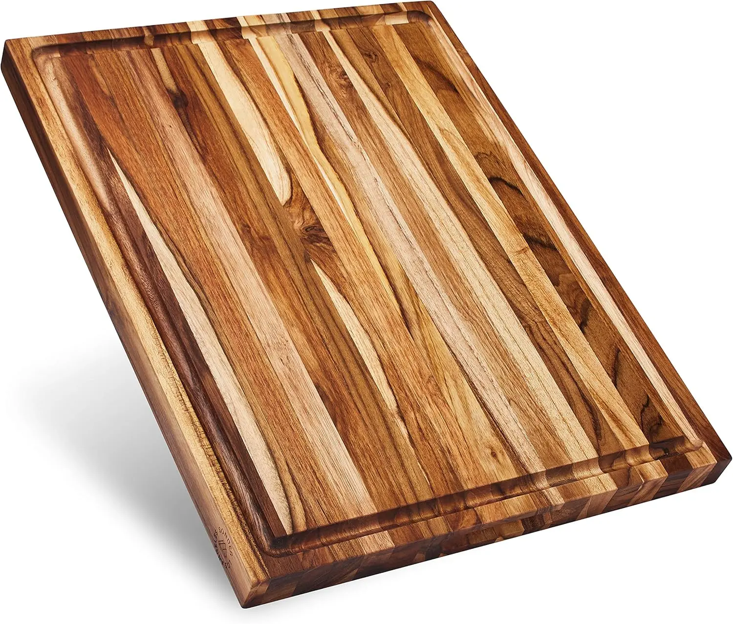 Teak Edge Grain Cutting Board with Juice Groove, Reversible Charcuterie Butcher Block, Gift Box Included, 18x14x1.25 in
Teak Edge Grain Cutting Board with Juice Groove, Reversible Charcuterie Butcher Block, Gift Box Included, 18x14x1.25 in
