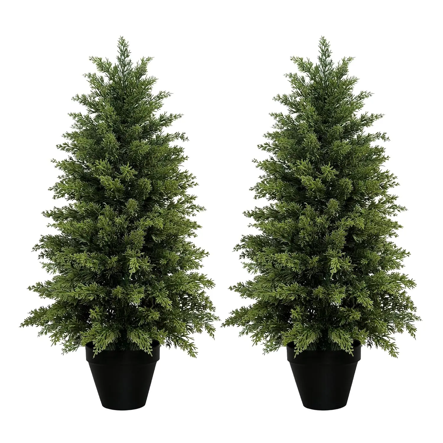 2 Pack 3ft Artificial Cedar Trees for Outdoors (UV Resistant), Potted Faux Cedar Topiary Plants for Front Porch,, Customized
2 Pack 3ft Artificial Cedar Trees for Outdoors (UV Resistant), Potted Faux Cedar Topiary Plants for Front Porch,, Customized