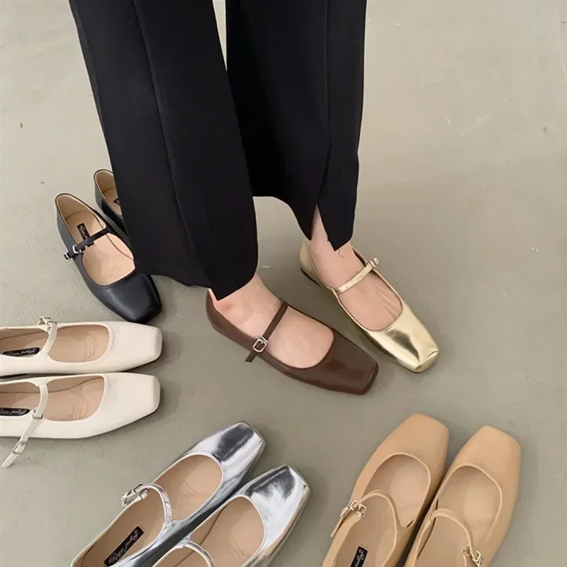 2024 Spring Square Toe Ballet Shoes Fashion Mary Jane Shoes Low Heel Casual Silver Shallow Buckle Soft Sole Shoes Womens Shoes
2024 Spring Square Toe Ballet Shoes Fashion Mary Jane Shoes Low Heel Casual Silver Shallow Buckle Soft Sole Shoes Womens Shoes
