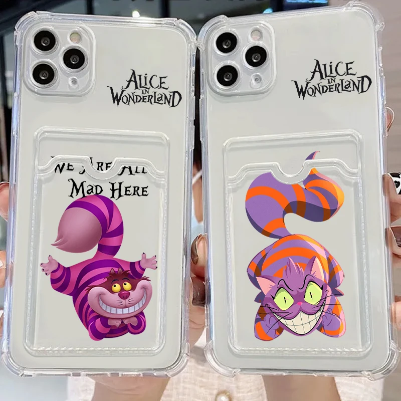 Alice Cheshire Cat Wonder For iPhone 15 14 13 12 11 XS XR X 8 7 Pro Max Plus Mini Photo Card Bag Transparent Soft Phone Case
Alice Cheshire Cat Wonder For iPhone 15 14 13 12 11 XS XR X 8 7 Pro Max Plus Mini Photo Card Bag Transparent Soft Phone Case