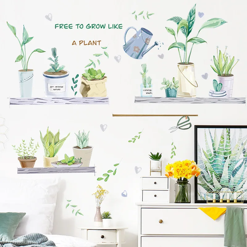 Green Plant Pot Rack Wall Sticker Bedroom Closets Decoration Removable Mural Living Room Background Decor Self-adhesive Decals
Green Plant Pot Rack Wall Sticker Bedroom Closets Decoration Removable Mural Living Room Background Decor Self-adhesive Decals