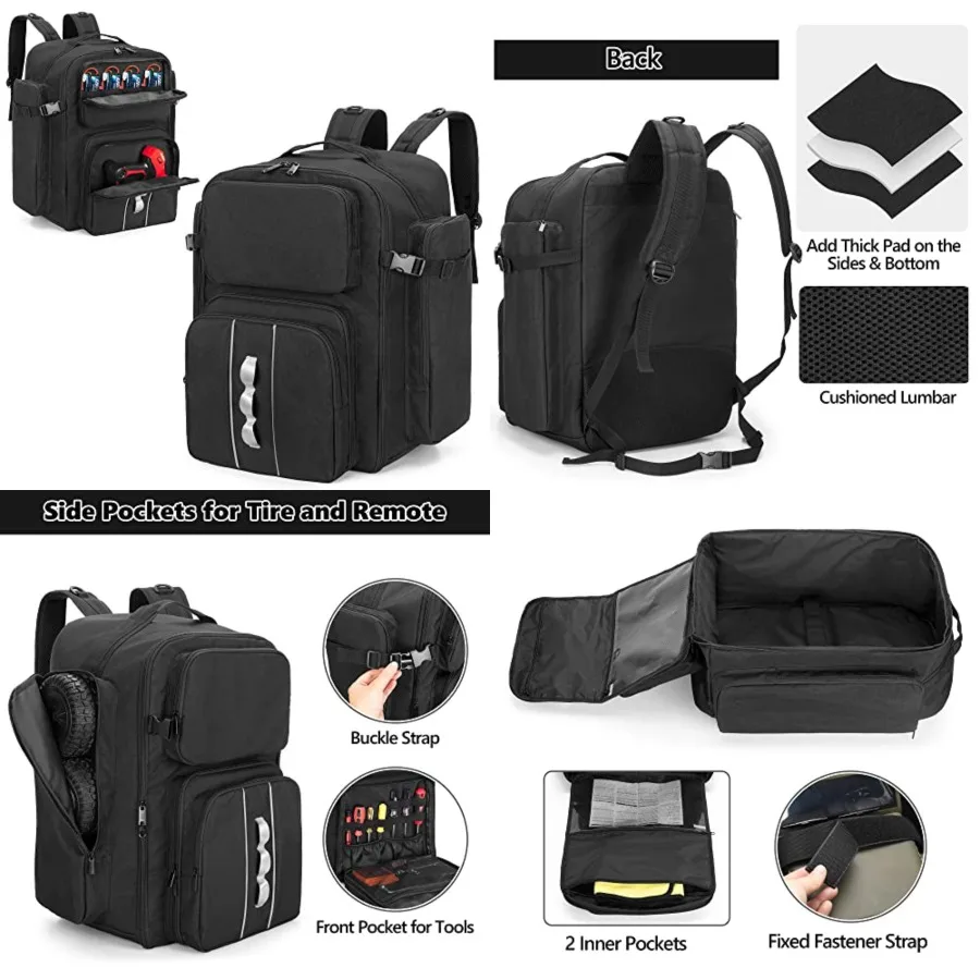 RC Backpack for 1/10 Car, RC Storage Bag with Multi Pockets for Tools and Other Accessories, Easy Carrying with Adjustable Shou
RC Backpack for 1/10 Car, RC Storage Bag with Multi Pockets for Tools and Other Accessories, Easy Carrying with Adjustable Shou