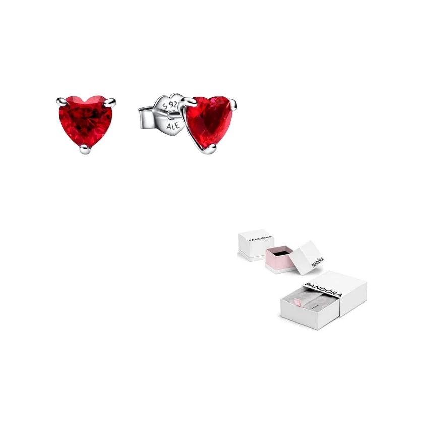 Pandora 925 Sterling Silver, Glass Stud Earrings Women's 292549C01
Pandora 925 Sterling Silver, Glass Stud Earrings Women's 292549C01