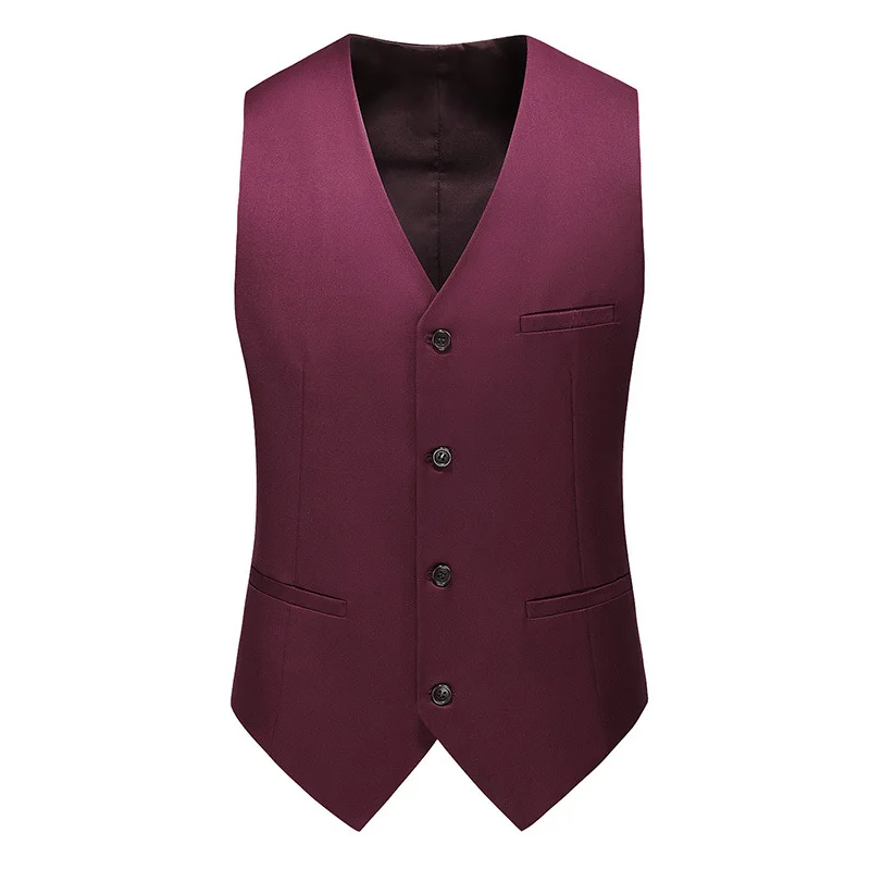Fashion slim fit men's best man business professional formal vest suit vest single piece vest high-end
Fashion slim fit men's best man business professional formal vest suit vest single piece vest high-end