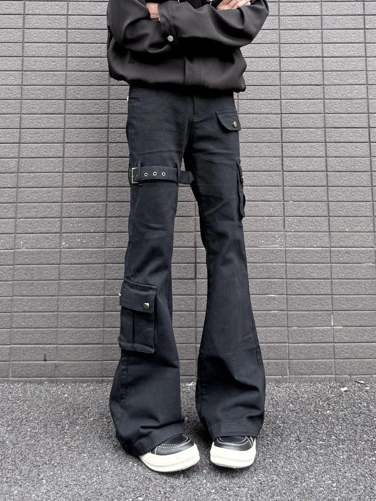 American High Street Vibe Black Belted Multi-Pocket Slim Fit Flared Work Trousers Unisex Clean Fit Casual Long Pants
American High Street Vibe Black Belted Multi-Pocket Slim Fit Flared Work Trousers Unisex Clean Fit Casual Long Pants