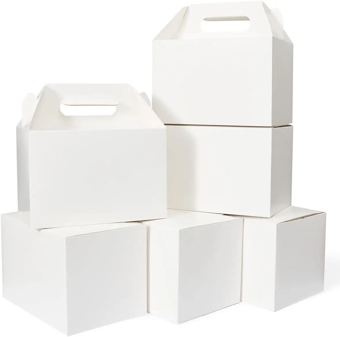 Large Party Gift Boxes with Handle White, 9x6x6 Gable Lunch Boxes for Birthday Baby Shower Wedding, 50 Pack
Large Party Gift Boxes with Handle White, 9x6x6 Gable Lunch Boxes for Birthday Baby Shower Wedding, 50 Pack