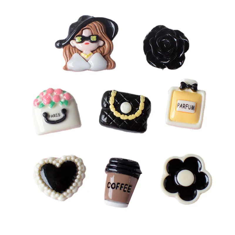10pcs Black White Perfume Flower Resin Accessories Junk Mobile Phone Case Ipadcase Hair Parts Car Inter Decorations Charms
10pcs Black White Perfume Flower Resin Accessories Junk Mobile Phone Case Ipadcase Hair Parts Car Inter Decorations Charms