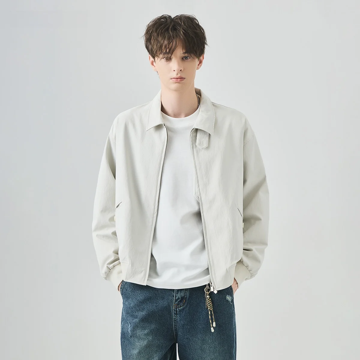 Men's Casual Loose Fit Jaet Autumn Faionable Vintage Sle Long Sve irt Collar Mid-Length Coat for Universal Use
Men's Casual Loose Fit Jaet Autumn Faionable Vintage Sle Long Sve irt Collar Mid-Length Coat for Universal Use