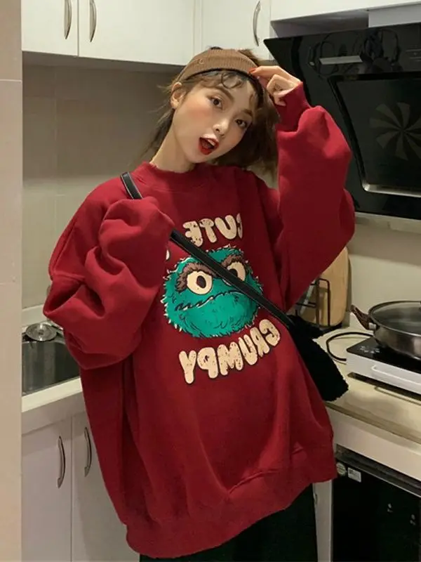 Thickened Fleece Hoodie Sweatshirt Unisex Casual Loose Fit Autumn Winter Cartoon Print Comfortable Antibacterial Self-heating...
Thickened Fleece Hoodie Sweatshirt Unisex Casual Loose Fit Autumn Winter Cartoon Print Comfortable Antibacterial Self-heating...