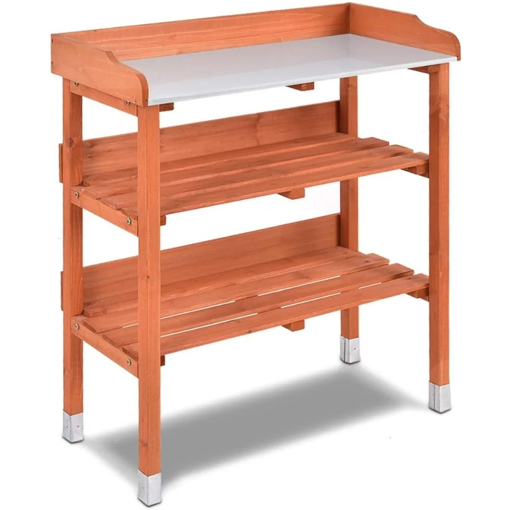 Outdoor Garden Potting Bench Planting Workstation Shelves with Solid Wood Construction (Series 3)
Outdoor Garden Potting Bench Planting Workstation Shelves with Solid Wood Construction (Series 3)