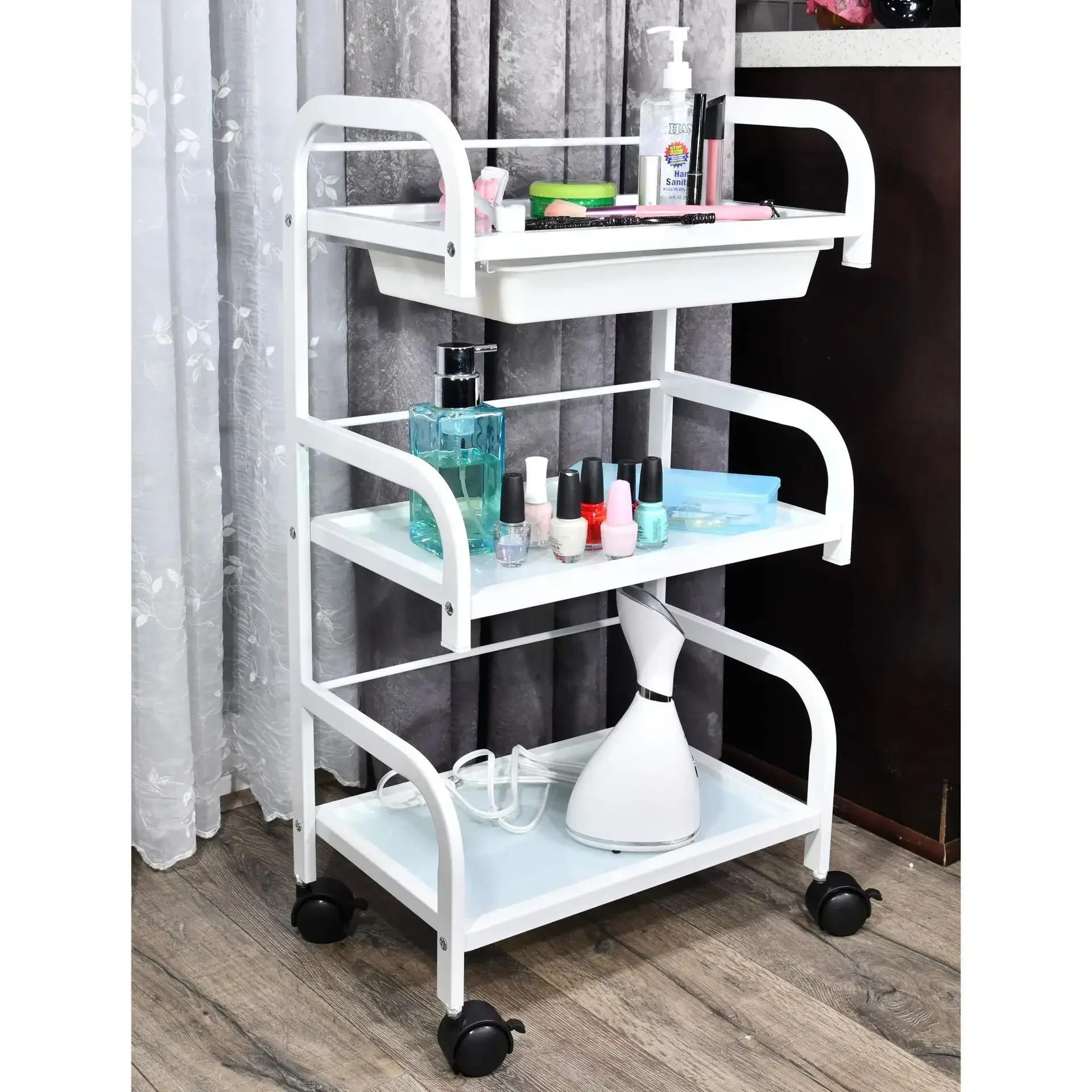 Multi-functional White Salon Trolley Medical Hospital Equipment Helper Salon Furniture Nail Polish Tools Chariot De Rangement
Multi-functional White Salon Trolley Medical Hospital Equipment Helper Salon Furniture Nail Polish Tools Chariot De Rangement