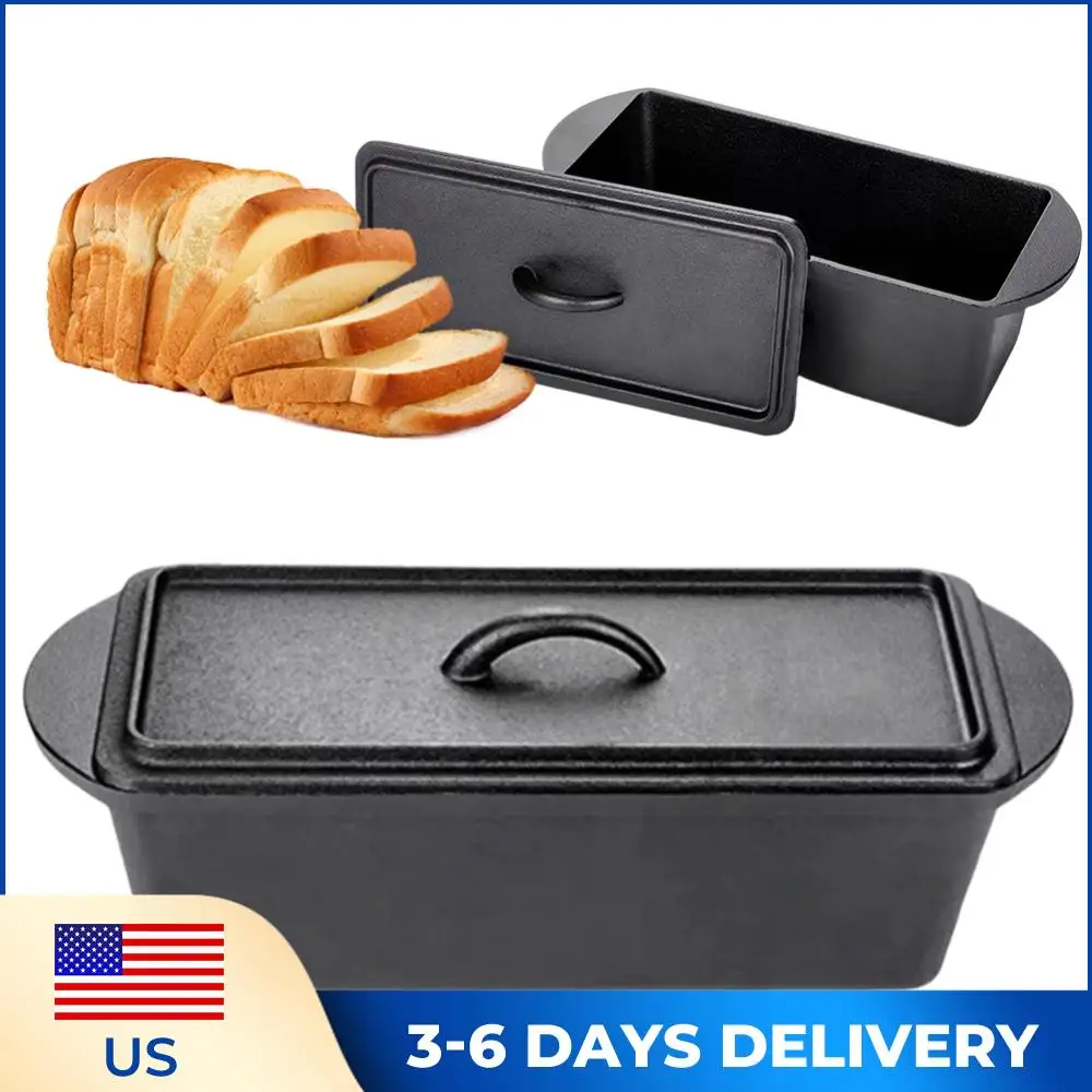 Прямоугольная чугунная форма для выпечки хлеба с крышкой, прочная форма для домашнего хлеба и кексов
Прямоугольная чугунная форма для выпечки хлеба с крышкой, прочная форма для домашнего хлеба и кексов
