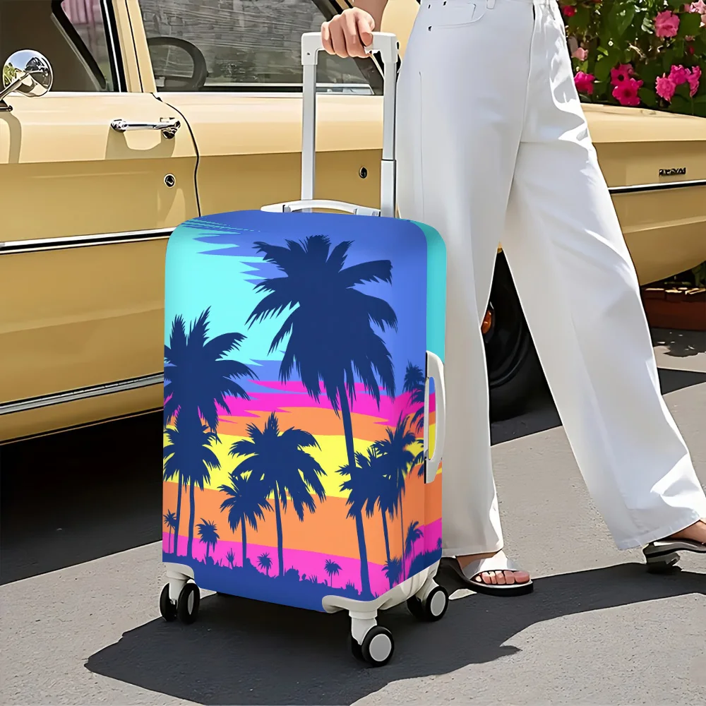 1PC Retro Tropical Sunset Palm Tree Print Luggage Cover for luggage sizes 18 – 32 inches; dust and elastic travel accessories to
1PC Retro Tropical Sunset Palm Tree Print Luggage Cover for luggage sizes 18 – 32 inches; dust and elastic travel accessories to