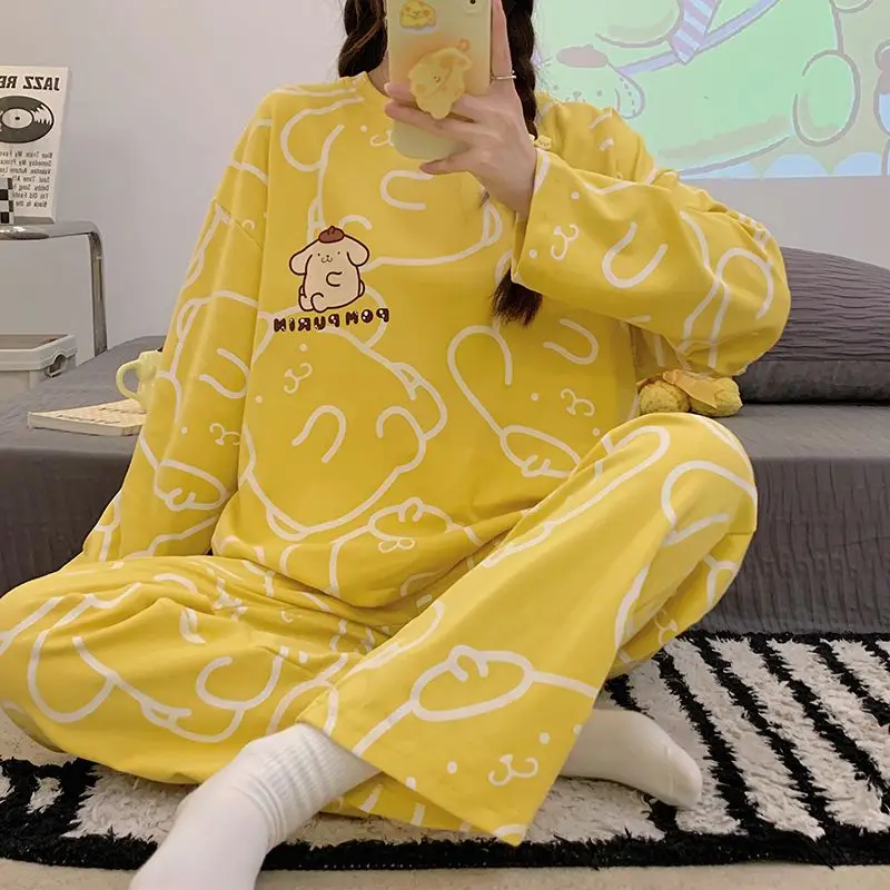 Anime Cinnamoroll Girls' Pajamas Long Sve Home Clothes Spring Autumn Sanrioed Cute Cartoon Comfortable Soft Cotton Sleepwear
Anime Cinnamoroll Girls' Pajamas Long Sve Home Clothes Spring Autumn Sanrioed Cute Cartoon Comfortable Soft Cotton Sleepwear