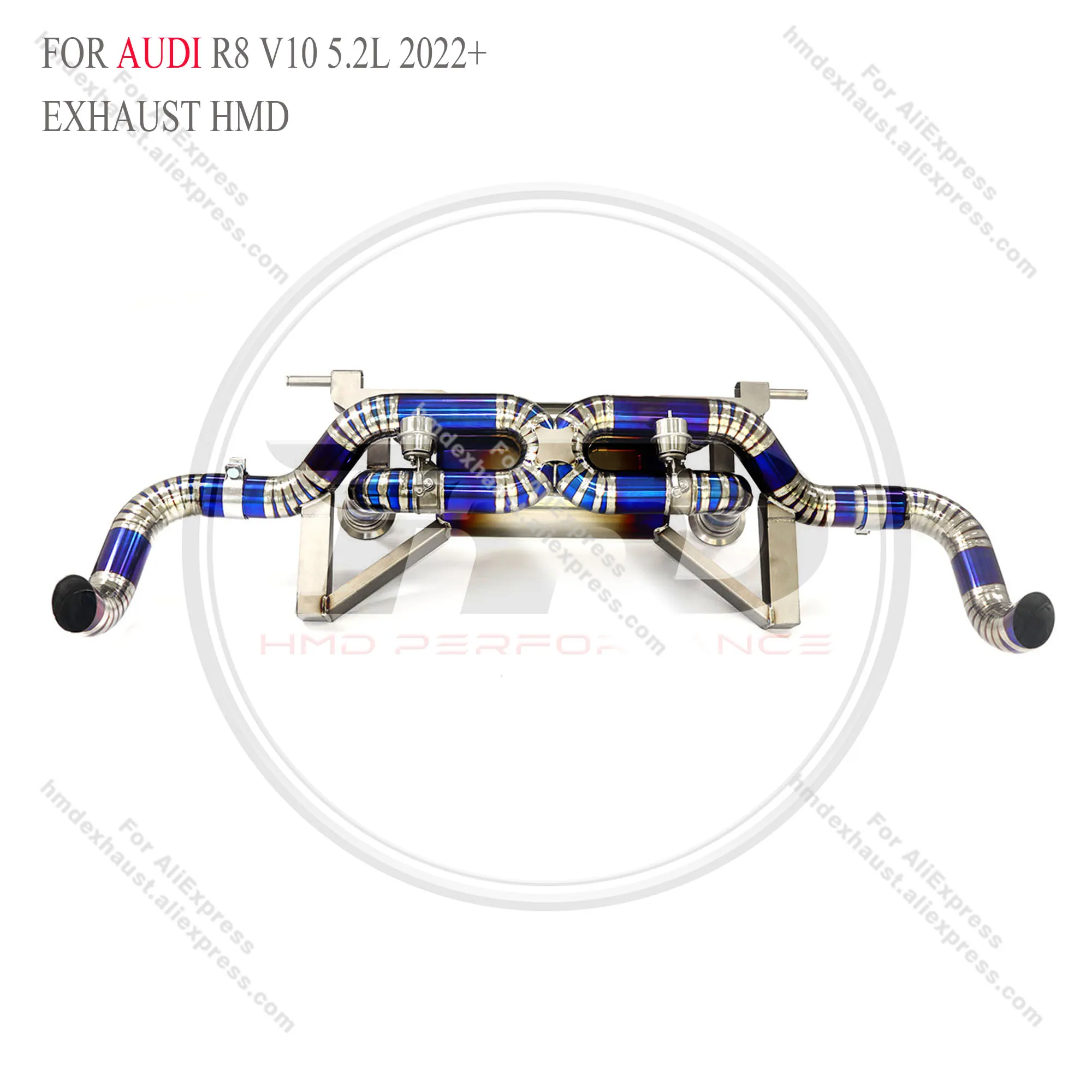 HMD Titanium Alloy Exhaust System Performance Catback For Audi R8 V10 5.2L 2022+ with valve
HMD Titanium Alloy Exhaust System Performance Catback For Audi R8 V10 5.2L 2022+ with valve