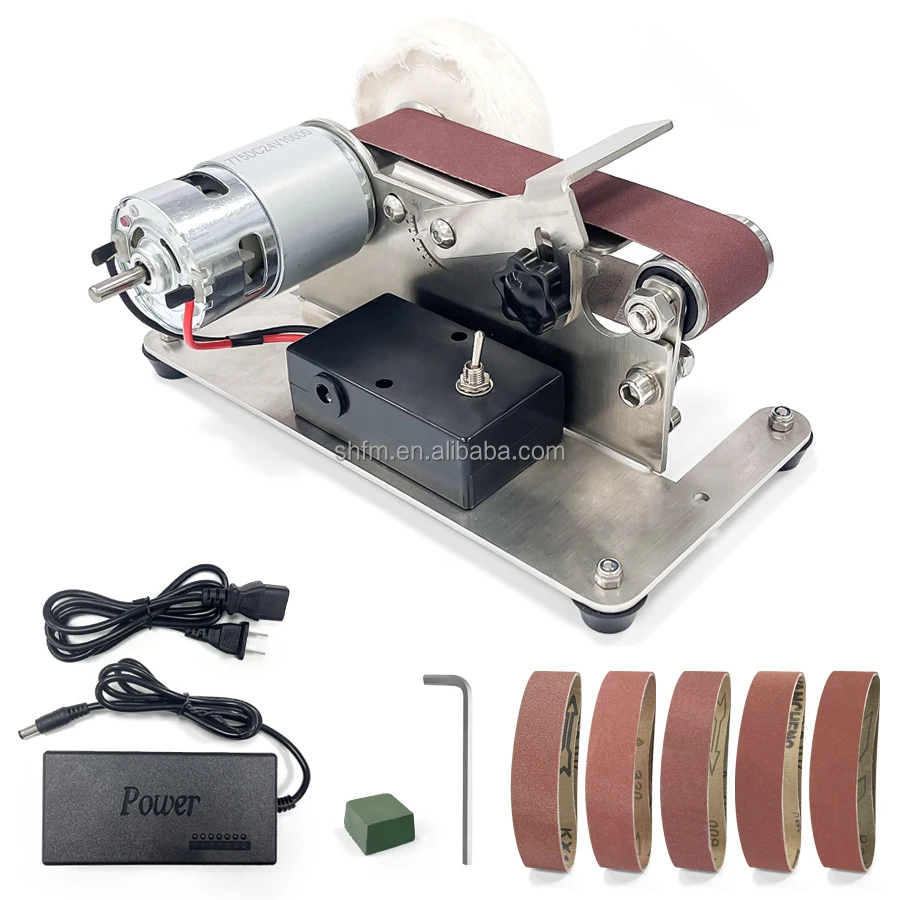 Adjustable DIY Electric Power Mini Belt Grinder for Polishing & Grinding Sharpener for Cutter Edges