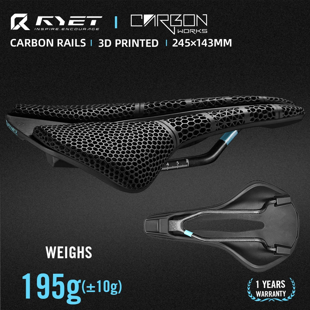 RYET 85g Full Carbon Bike Saddle 249x144mm Ultralight 7x9mm Dual-Track Hollow MTB Gravel Road New Design Seat Cycling Parts
RYET 85g Full Carbon Bike Saddle 249x144mm Ultralight 7x9mm Dual-Track Hollow MTB Gravel Road New Design Seat Cycling Parts