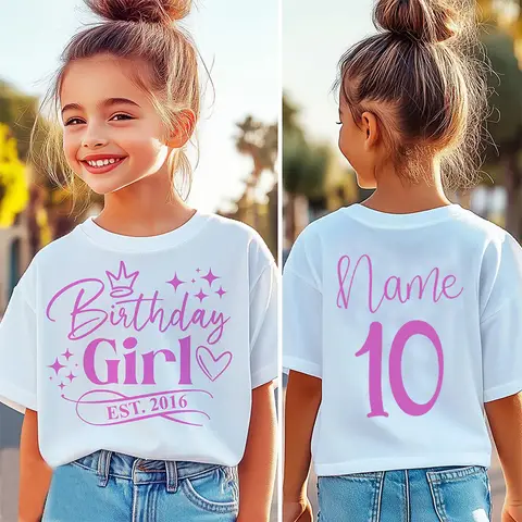 Camisa de cumpleaños para niña, camisa de 10 cumpleaños para niñas, ropa para niños de 15 a 16 años, camisa de cumpleaños de 12, 18, 20, 9 a, 13, y 16 años
