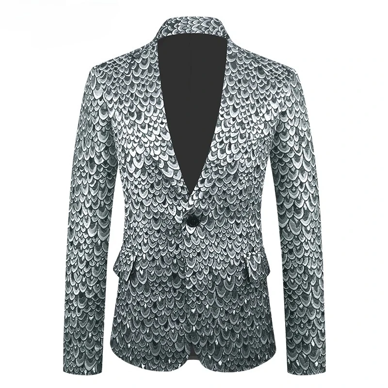Men's scaly figure Jacquard Blazer fish-scale snake skin patterns suit Crocodile Grain texture jacket Wedding Groom Party Blazer
Men's scaly figure Jacquard Blazer fish-scale snake skin patterns suit Crocodile Grain texture jacket Wedding Groom Party Blazer