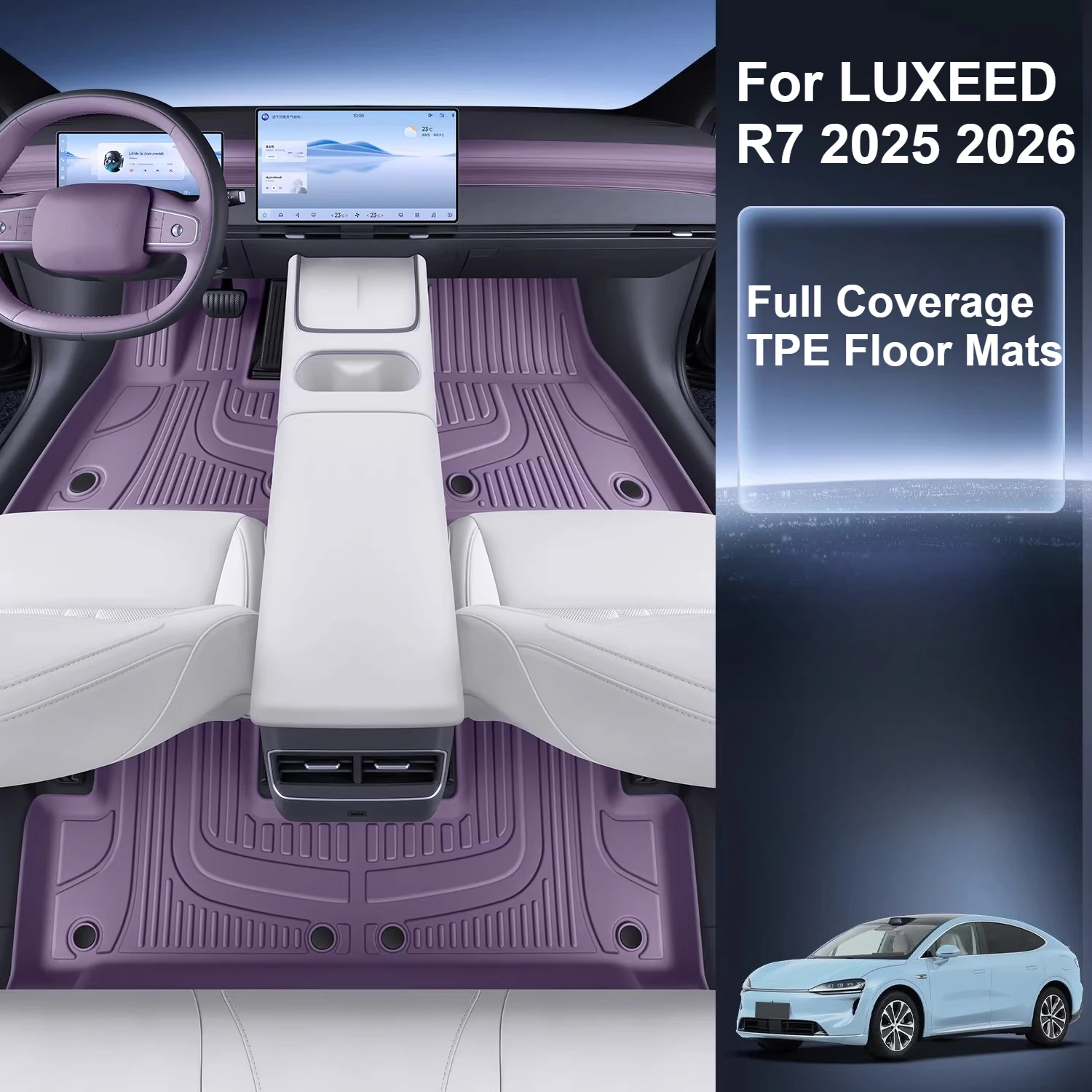 For LUXEED R7 2025 2026 Full-Coverage TPE Floor Mats, Scratch-Resistant and Durable Double-Layer Carpet Modification Accessories
For LUXEED R7 2025 2026 Full-Coverage TPE Floor Mats, Scratch-Resistant and Durable Double-Layer Carpet Modification Accessories