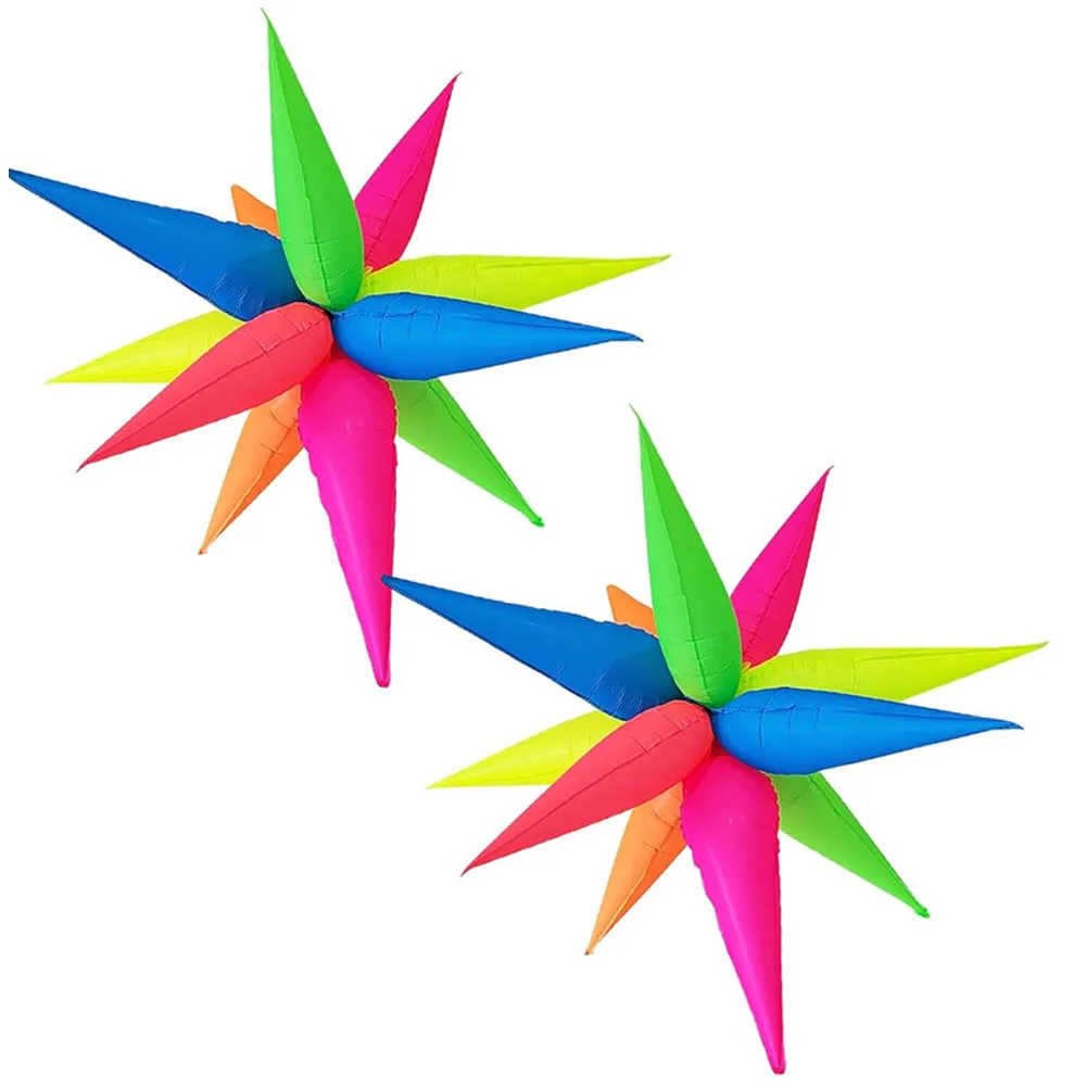 Neon fluorescent color explosion star aluminum foil balloons are used for birthdays, weddings, showers, and glowing parties
Neon fluorescent color explosion star aluminum foil balloons are used for birthdays, weddings, showers, and glowing parties