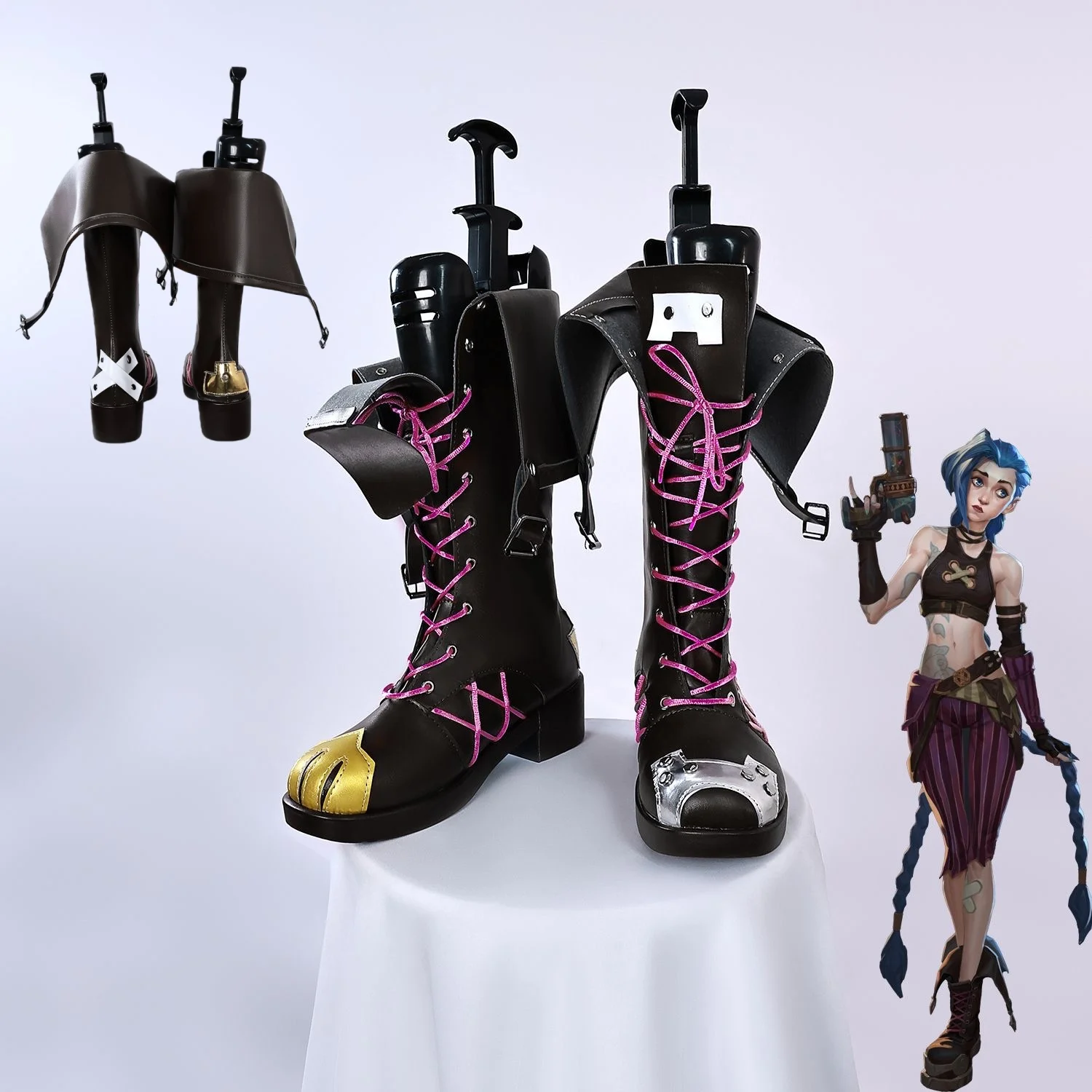 Jinx Shoes Косплей Аниме Игра Jinx Обувь из искусственной кожи
Jinx Shoes Косплей Аниме Игра Jinx Обувь из искусственной кожи