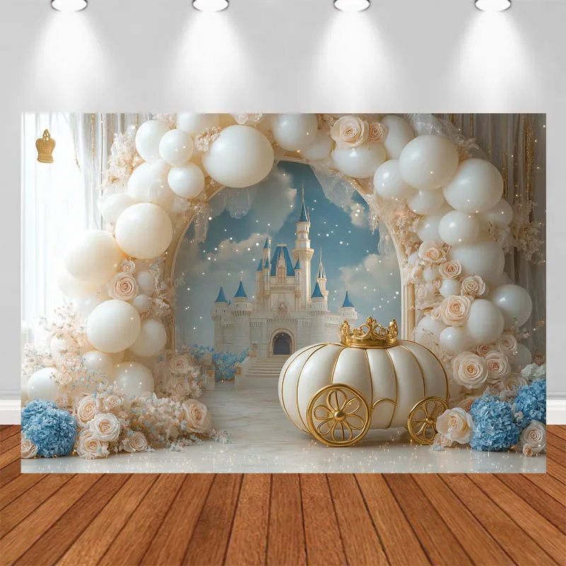 LS Photography Background Arch White Balloons Crown Pumpkin Carriage Decor Birthday Kids Portrait Photo Backdrop Studio
LS Photography Background Arch White Balloons Crown Pumpkin Carriage Decor Birthday Kids Portrait Photo Backdrop Studio