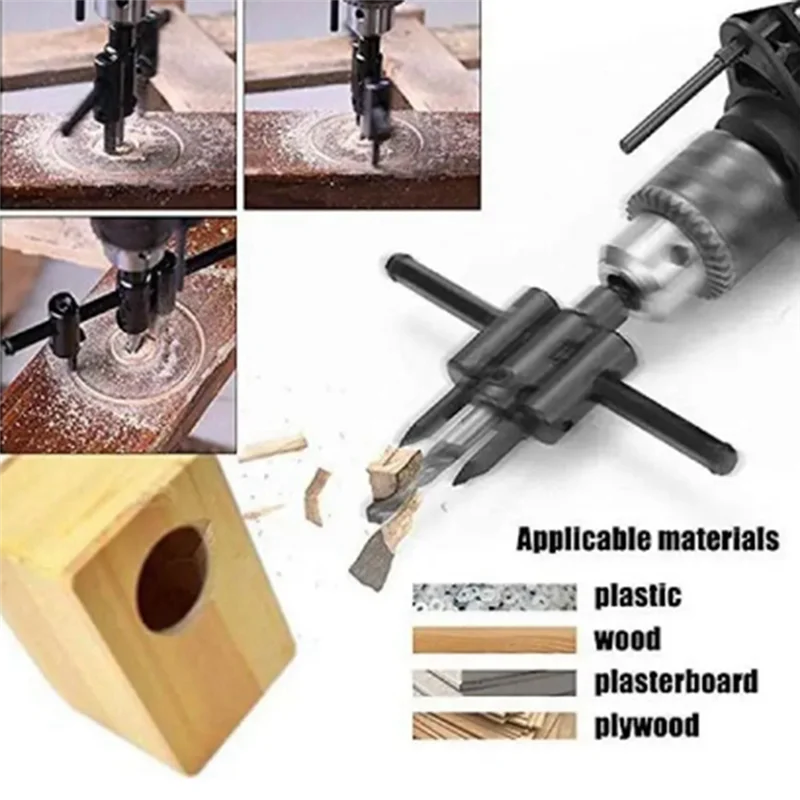 ABJO-Woodworking Opener Adjustable Wood Circle Hole Cutting Diameter Saw Cutter Tool Drill Bit Hole Punching Tools
ABJO-Woodworking Opener Adjustable Wood Circle Hole Cutting Diameter Saw Cutter Tool Drill Bit Hole Punching Tools