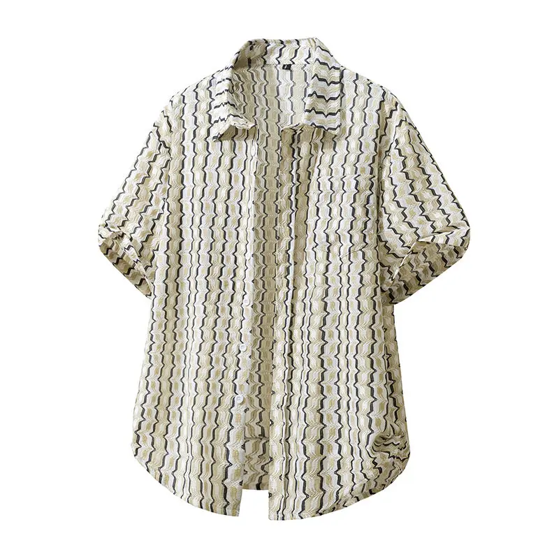 Men's Summer Fashion Knitted Fish Scale Striped Short Sleeve Hawaiian Shirt Casual Pocket Beach Holiday Shirts Mens Clothing
Men's Summer Fashion Knitted Fish Scale Striped Short Sleeve Hawaiian Shirt Casual Pocket Beach Holiday Shirts Mens Clothing