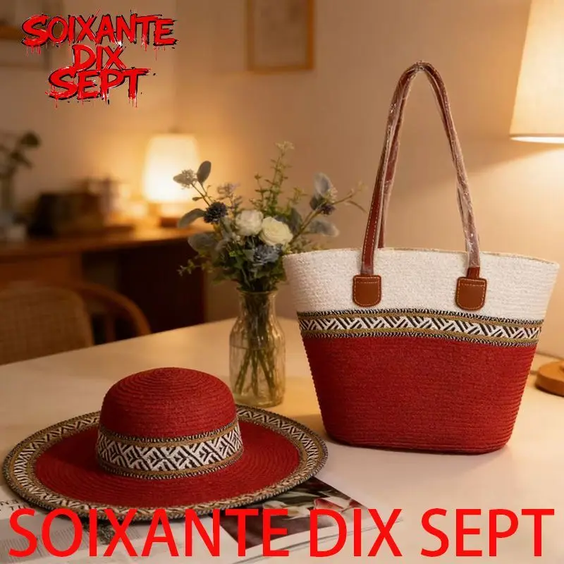 2026 New Handbags Big Red Color Matching Straw Bags Women's Pack Summer Vacation Package One Shoulder Tote Bag
2026 New Handbags Big Red Color Matching Straw Bags Women's Pack Summer Vacation Package One Shoulder Tote Bag