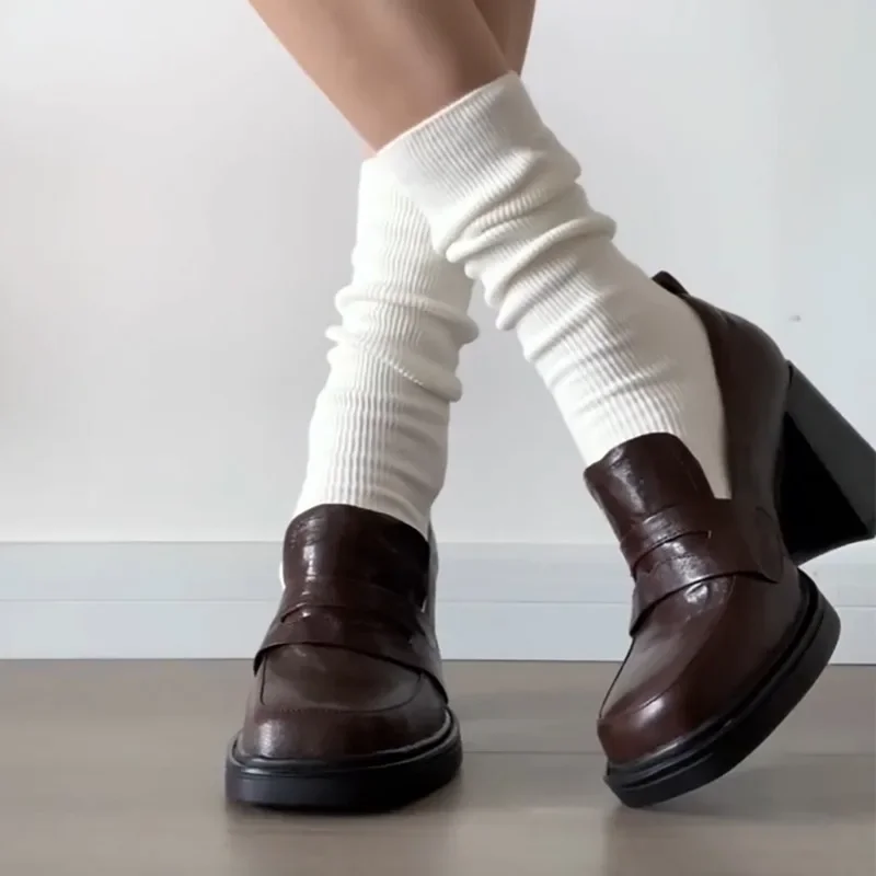 Retro Thick High-Heeled Mary Jane Pumps Platform Deep-Mouthed Loafers British Style Thick-Soled Square-Toe Women Shoes
Retro Thick High-Heeled Mary Jane Pumps Platform Deep-Mouthed Loafers British Style Thick-Soled Square-Toe Women Shoes